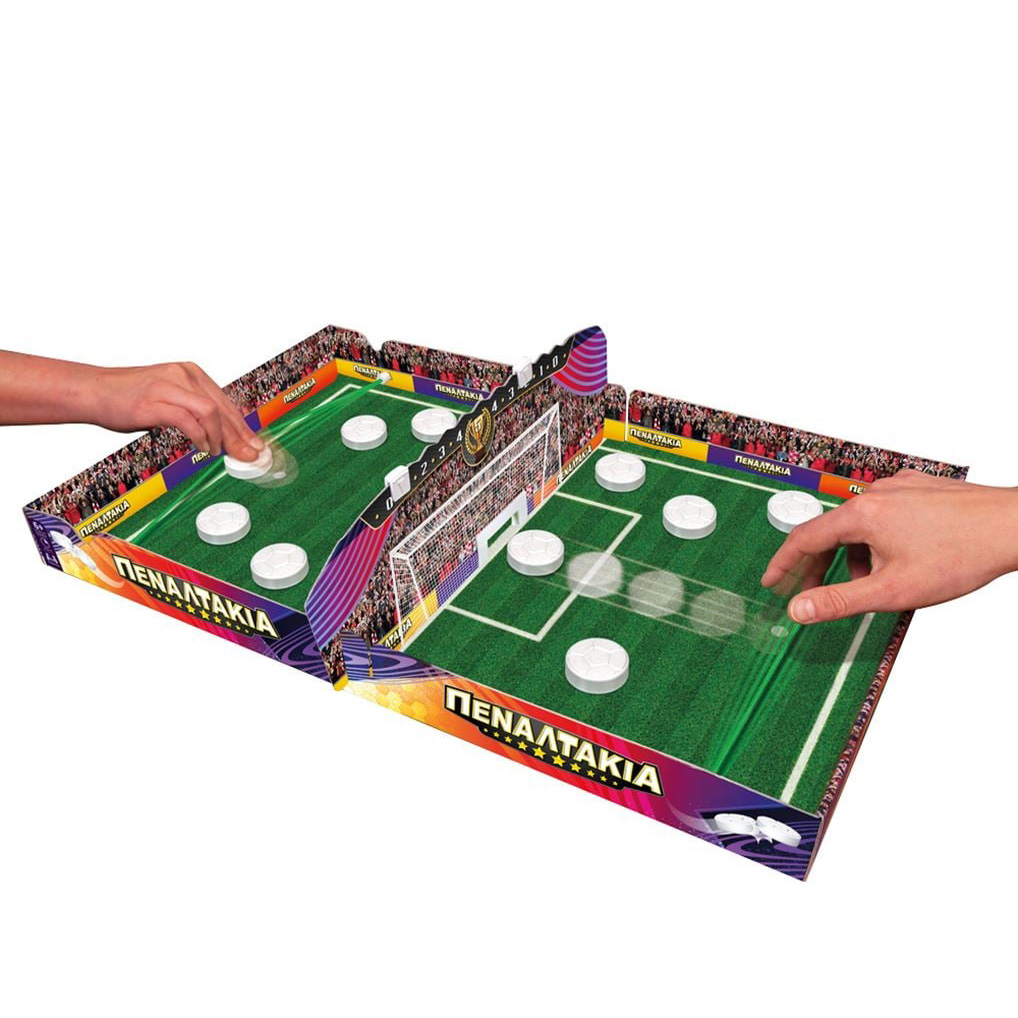 Το Πεναλτάκια είναι το απόλυτο επιτραπέζιο παιχνίδι ποδόσφαιρο για παιδιά 6+. Στόχευσε, σούταρε και βάλε γκολ σε έναν αγώνα δεξιοτεχνίας!